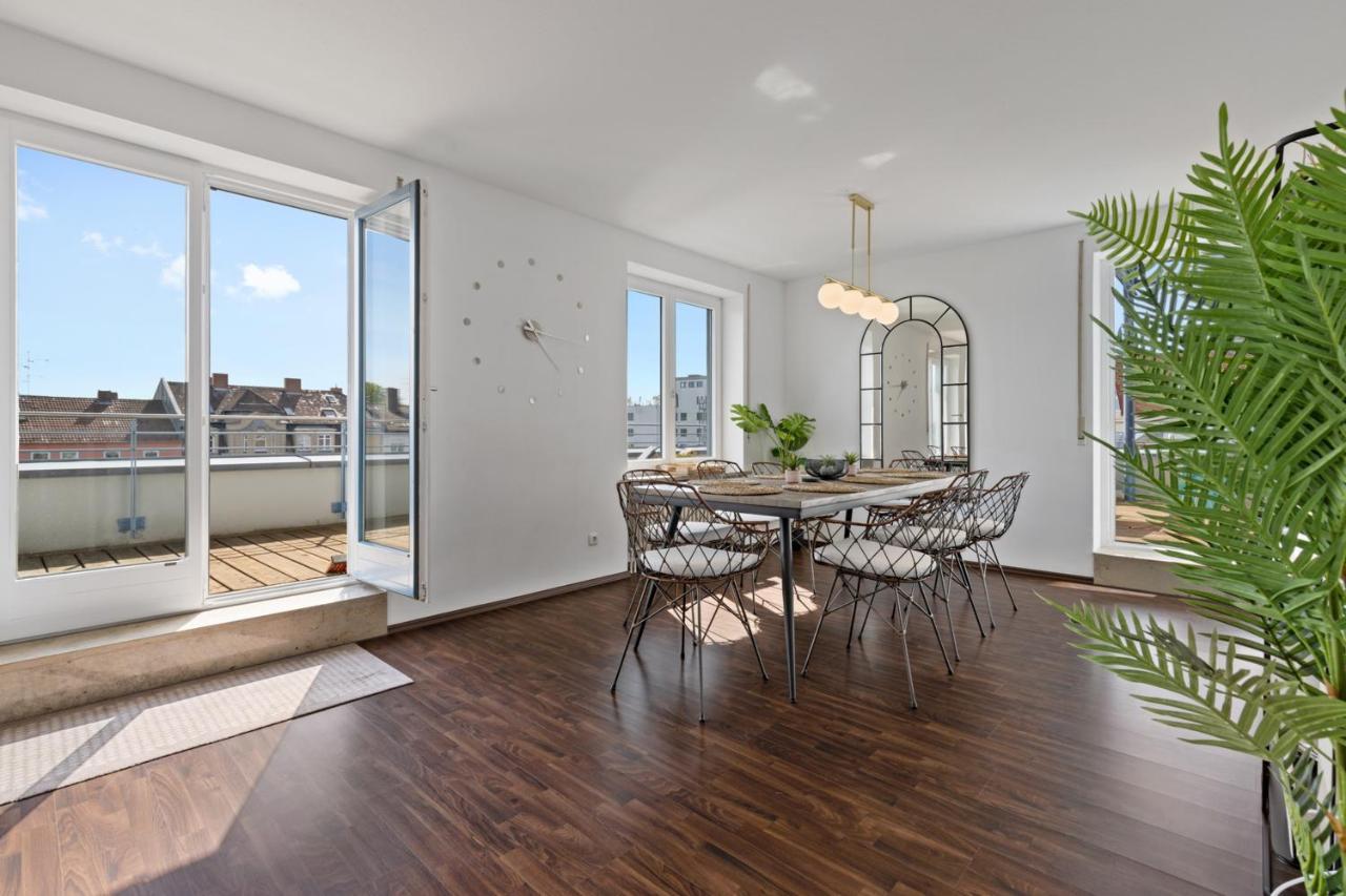 Apartament BRIGHT: The PENTHOUSE - Jacuzzi - BBQ - Parkplatz/Parking Augsburg Zewnętrze zdjęcie