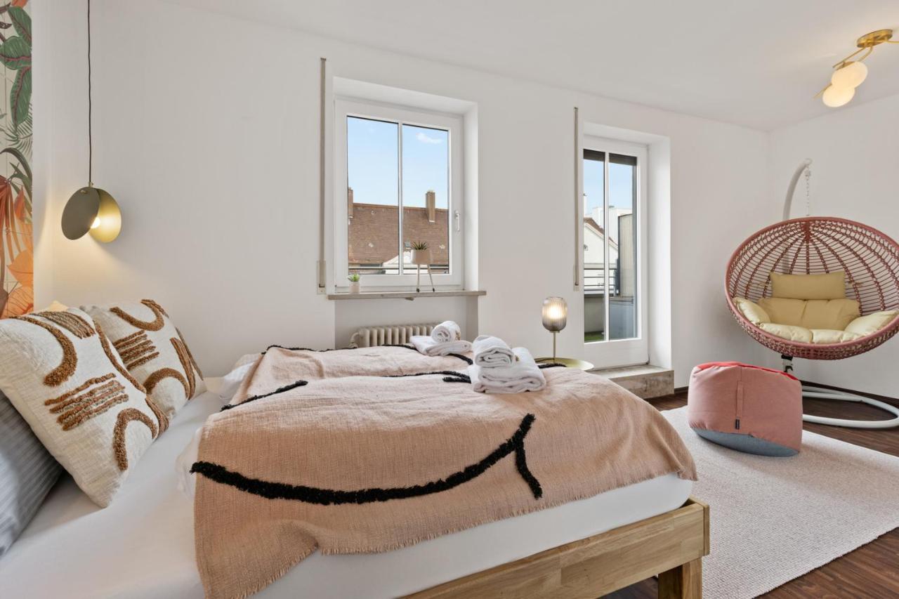 Apartament BRIGHT: The PENTHOUSE - Jacuzzi - BBQ - Parkplatz/Parking Augsburg Zewnętrze zdjęcie
