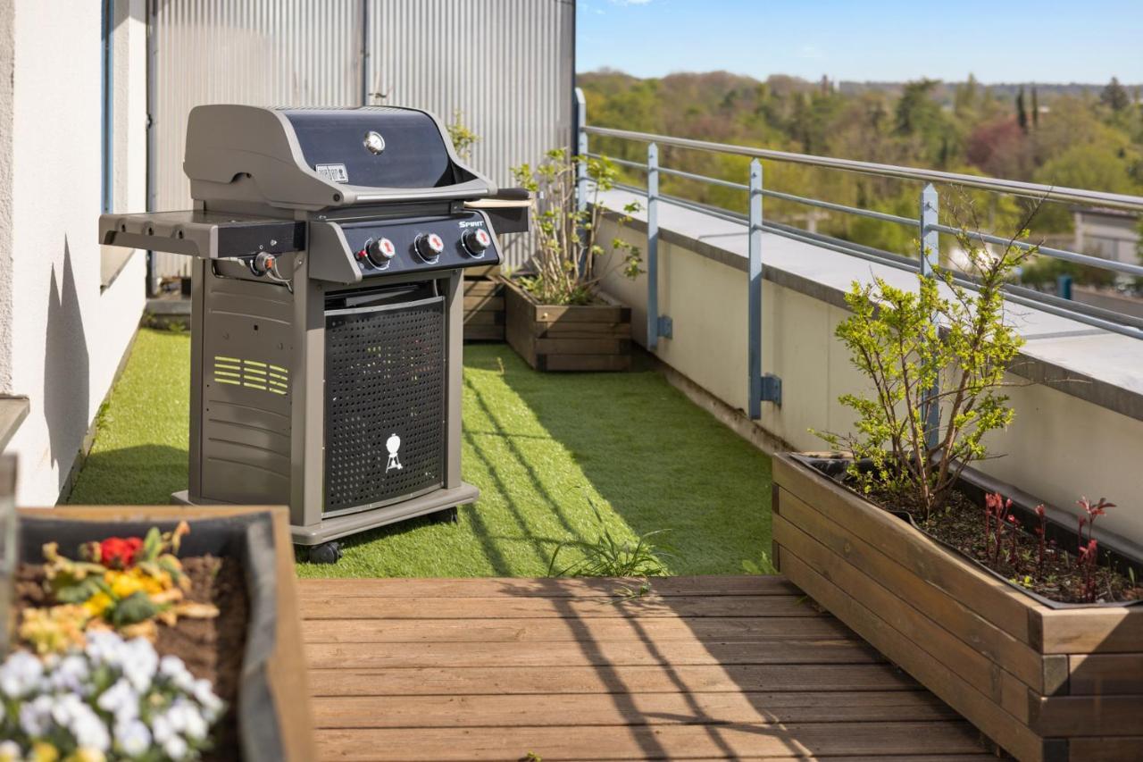 Apartament BRIGHT: The PENTHOUSE - Jacuzzi - BBQ - Parkplatz/Parking Augsburg Zewnętrze zdjęcie
